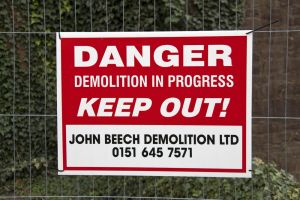 Mid Wales Hospital, September 2010, Demolition